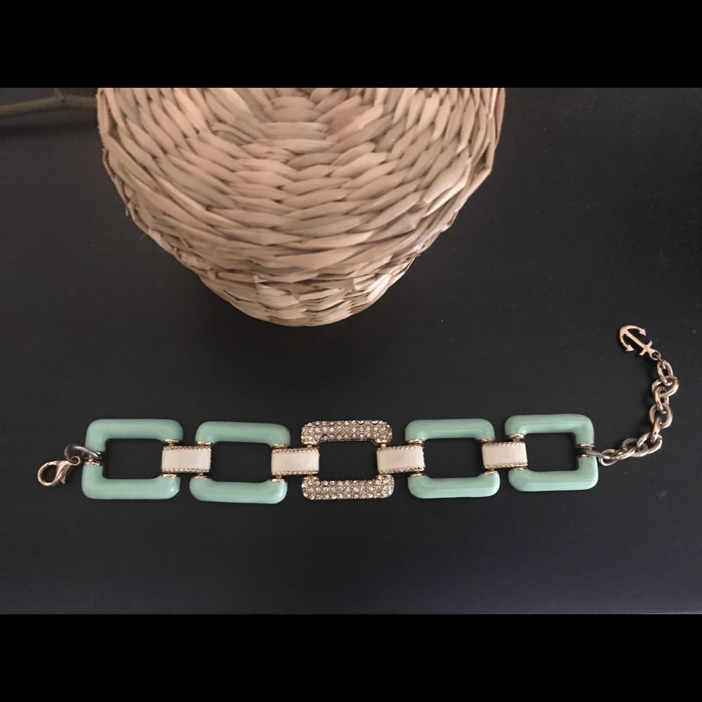 🐠TEAL BUCKLE JEWEL BRACELET🐠